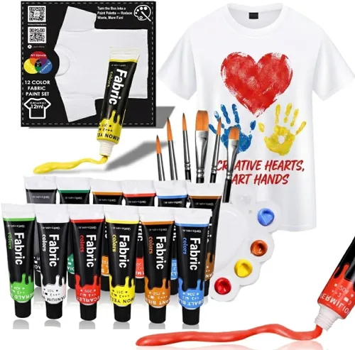 Miniatura 12 de HUAL Juego de pintura acrílica con 5 pinceles, 24 colores (2.0 fl oz, 2 onzas) para artistas, niños, principiantes y pintores