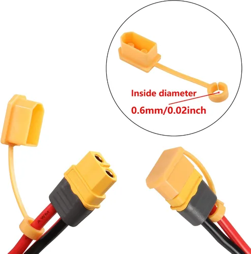 Miniatura 3 de CERRXIAN 20 tapas protectoras de enchufe XT60 XT60, conector de enchufe XT60, protector de pérdida de polvo, tapón aislado para batería RC Lipo