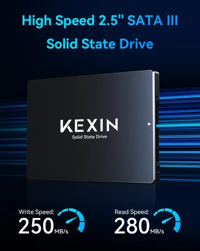 Miniatura 4 de KEXIN 64GB SATA III SSD interno 2.5" Unidad interna de estado sólido 64G hasta 280MB/s SATA 3.0 Unidad interna 3D NAND Flash SSD interno