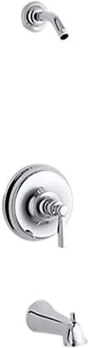 Kohler TLS10582-4-BN - Moldura de válvula de baño y ducha con mango de palanca de metal y carrete deslizante