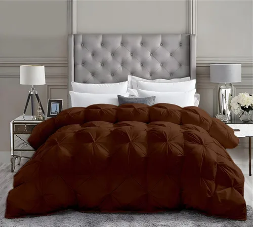 Miniatura 20 de Lujoso para todas las estaciones – Colección de hotel – Estilo Pintuck – 100% algodón orgánico tamaño Twin XL 68 x 92 pulgadas, edredón plisado de 1