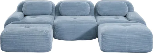 Miniatura 35 de Sofá modular sin hueso comprimido de espuma viscoelástica de 117 pulgadas, sofás seccionales grandes de 3 plazas para sala de estar, sofá modular