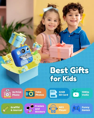 Miniatura 2 de KOKODI Cámara de impresión instantánea para niños, cámaras para niños pequeños, regalos de cumpleaños de Navidad para niños de 3 a 12 años, cámara