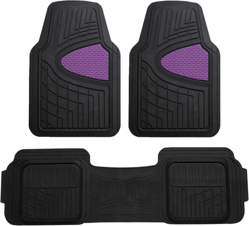 Miniatura 9 de TLH Alfombrillas recortables de canal alto de alta resistencia, alfombrillas de goma beige para automóviles, juego completo de ajuste universal