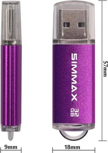 Miniatura 6 de SIMMAX Memory Stick 32GB USB 2.0 Unidades Flash Thumb Drive Pen Drive (32GB Morado)