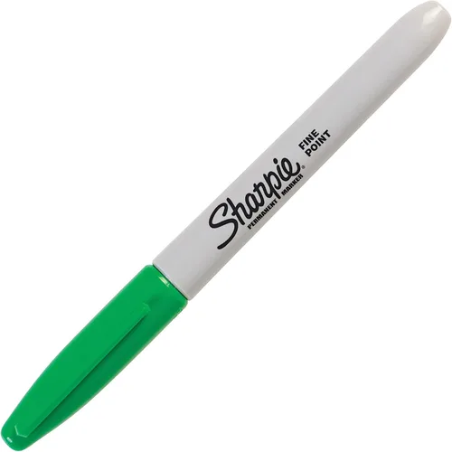 Miniatura 4 de Marcadores permanentes de Sharpie, punta fina, negro, caja de 12, Verde 12-paquete