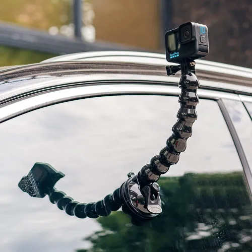 Miniatura 7 de Soporte flexible para cámara con ventosa de cuello de cisne compatible con GoPro Hero 13 Negro, Hero 12/11/10/9/8/7/6/5 Negro, DJI Osmo Action 5 Long