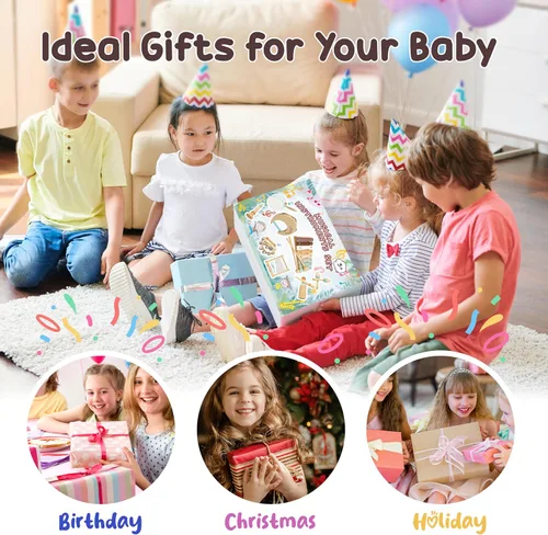 Miniatura 6 de Instrumentos musicales de madera para niños pequeños de 1 a 3 años, juego de percusión Montessori con xilófono, juguetes educativos de música