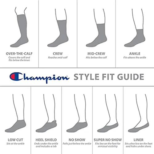 Miniatura 3 de Champion Calcetines para hombre, calcetines de tobillo, calcetines deportivos acolchados, paquete de 6 y 12 pares