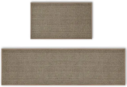 Miniatura 13 de Artoid Mode Juego de 2 alfombras y tapetes de cocina lavables, de goma antideslizante, absorbentes, para el frente del fregadero, 17 x 29 y 17 x 47