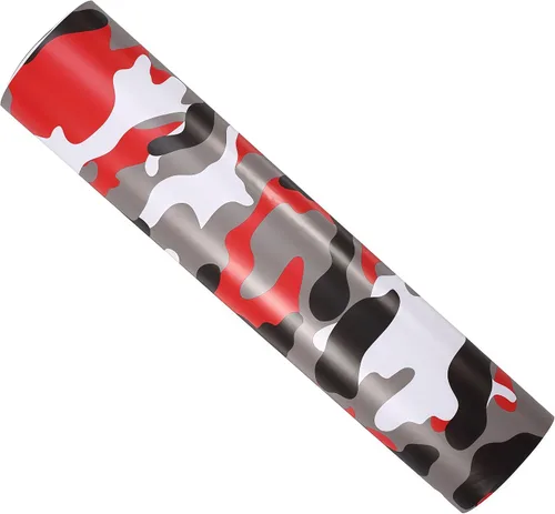 Miniatura 6 de LZLRUN Rollo de Película de Vinilo Adhesivo de Camuflaje para Automóvil Camuflaje Nieve Ártica Calcomanía Adhesiva para Consola de Automóvil