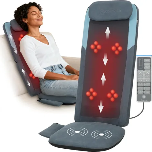Miniatura 9 de COMFIER Masajeador Shiatsu de espalda con calor, almohadilla de masaje para silla con amasado profundo y masaje giratorio, masajeador para silla
