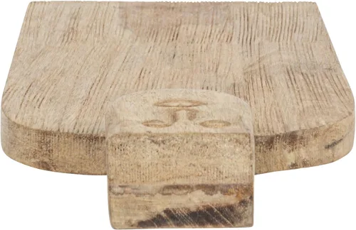 Miniatura 7 de Cortadora compacta de queso de madera de mango tallada a mano y tabla de cortar con diseño de mango facial y acabado peinado, natural