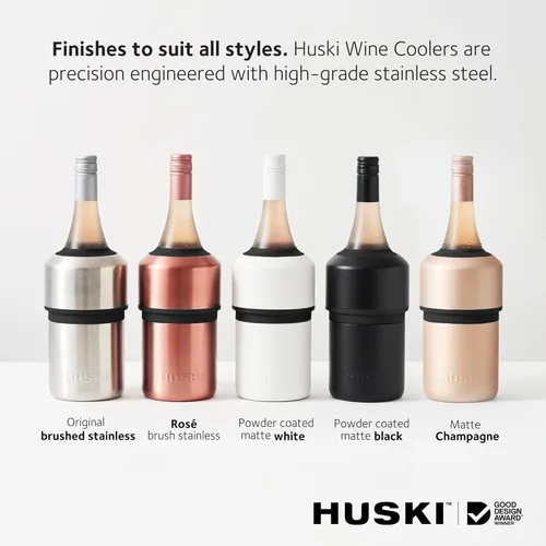 Miniatura 4 de Huski Enfriador de vino Diseño galardonado sin hielo Mantiene el vino frío hasta 6 horas Accesorio para vino Cubo de hielo de próxima