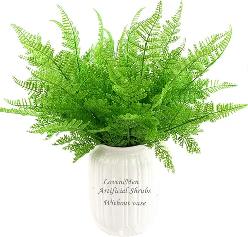 Miniatura 35 de Paquete de 10 enredaderas artificiales colgantes, hiedra falsa, sauce llorón, hojas verdes, plantas de plástico, guirnalda sintética resistente a