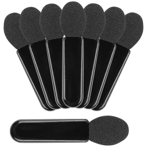 Miniatura 8 de AUEAR, Paquete de 50 pinceles desechables para sombra de ojos, aplicadores de esponja ovalada con punta ovalada, brocha de doble cara, herramienta