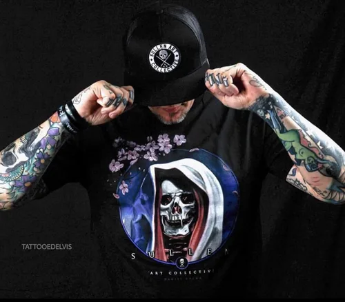 Miniatura 7 de Sullen Clothing BOH - Sombrero de manga corta para hombre, color negro