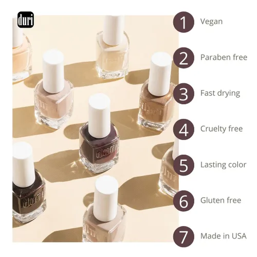 Miniatura 5 de duri Esmalte de uñas, colección Warm Color, acabado brillante, secado rápido, cobertura completa, larga duración, 0.45 onzas líquidas, Absolute