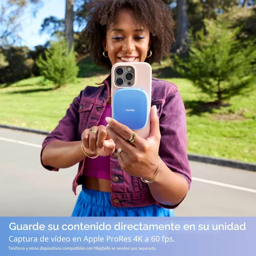 Miniatura 3 de SanDisk 1TB Creator Phone SSD - Hasta 1,000 MB/s - Compatible con MagSafe para tu smartphone USB-C - Graba en ProRes con iPhone 15 Pro/Pro Max