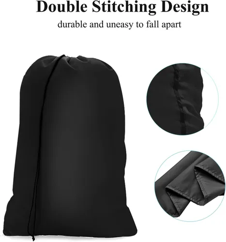 Miniatura 4 de OTraki Bolsas de viaje para ropa sucia de lavandería de 24 x 32 pulgadas, 2 unidades de uso pesado con cordón de ajuste, bolsa organizadora