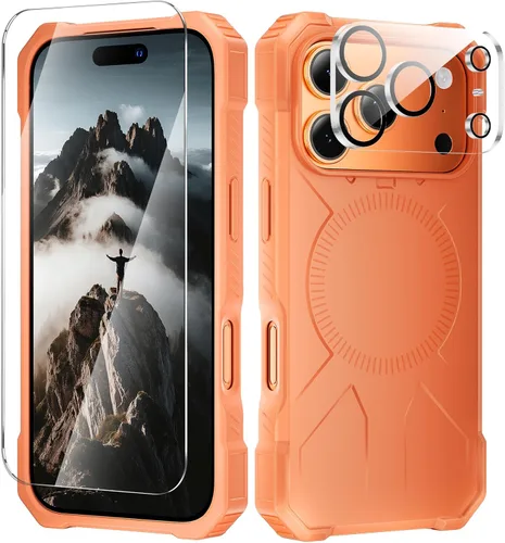 Miniatura 34 de Funda para iPhone 17 Pro Max con protector de lente de cámara [protección de grado militar de 10 pies] compatible con MagSafe a prueba de golpes