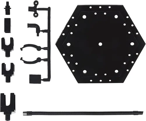 Miniatura 8 de Base de acción Hobby, soporte de exhibición de pasatiempos, compatible con Gundam HG RG 1/144 escala figura modelo kit 2 Negro Small