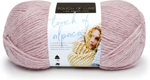 Lion Brand Yarn (1 madeja) Hilo Touch of Alpaca, Rubor Blush