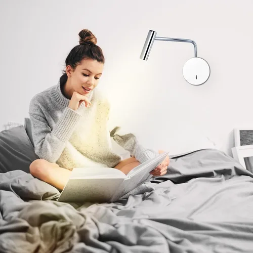 Miniatura 5 de ZEROUNO Lámpara Montada en Pared, Aplique de Pared LED Cableado con Interruptor de Encendido/Apagado Moderno de 3000K con Brazo Oscilante