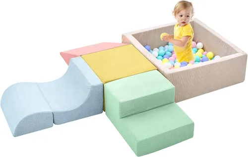 JUGUETES DE ESCALADA PARA NIÑOS PEQUEÑOS, Juguetes de Escalada para Niños Pequeños en Interiores, Juego de 5 Piezas de Bloques de Escalada de Espuma