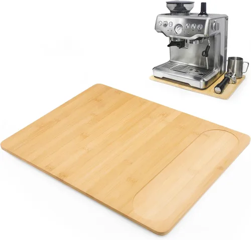 Deslizador de electrodomésticos de bambú de gran tamaño mejorado para máquina de café espresso Breville Barista 870/878 – Bandeja deslizante debajo