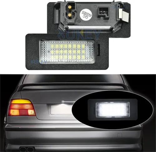 Miniatura 4 de AUTOXBERT 2PCS Luces LED para Placa de Matrícula para BMW 1 3 5 X Series E82 E88 E90 E91 E92 E93 E39 E60 E61 X1 X3 X5 X6 Conjunto de Luces de Placa