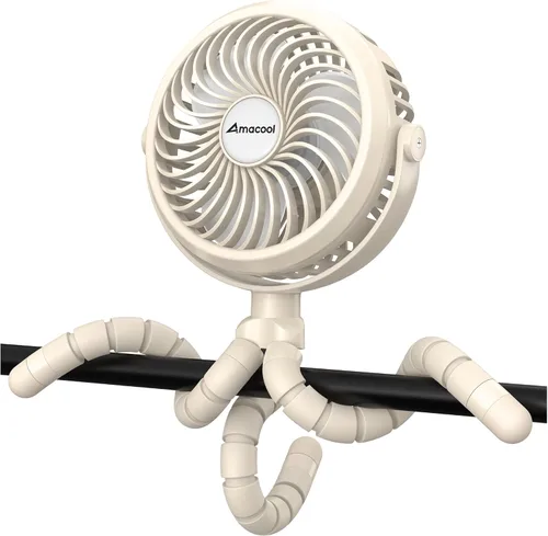 AMACOOL Ventilador de cochecito a pilas, esenciales de viaje para bebés para la playa, Disney, para recién nacidos, regalos de baby shower, búsqueda
