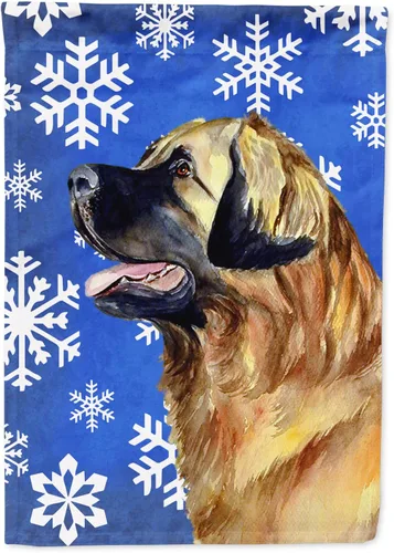 Miniatura 138 de Caroline's Treasures SC9374GF Bulldog English Snow flakes Holiday Garden Flag Buzón Bandera decorativa para patio exterior, patio, obras de arte