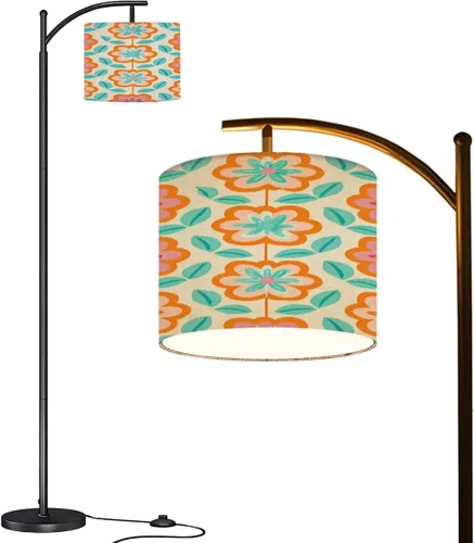Miniatura 12 de Arc Floor Lamp Aesthetic mid century seamless retro design Decorative 50 s 60 s 70 s Tall Standing Lamp Modern Dimmable with Remote Adjustable Drum