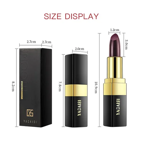 Miniatura 6 de Lápiz labial que cambia de color, Bálsamo labial mágico que cambia de color (Negro a Rojo ladrillo), Lápiz labial hidratante natural Labiales