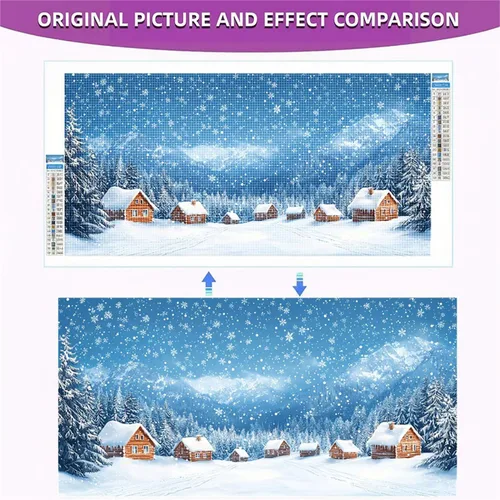 Miniatura 7 de Winter Cabin Diamond Painting Kits for Adults Beginners, 5D Full Drill Diamond Art Kits Gem Art for Home Wall Decor, Rhinestone Embroidery Crafts