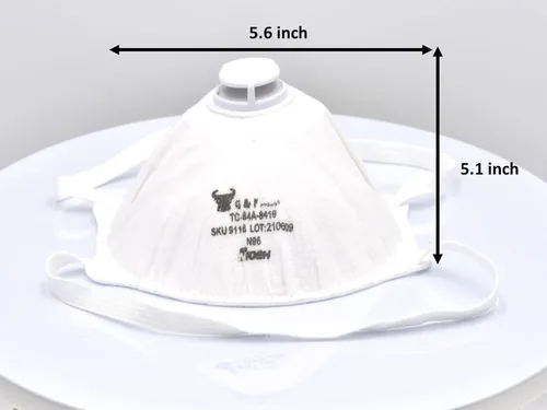 Miniatura 5 de G & F 9116 N95 máscara antipolvo para respirador de partículas con válvula, caja con 10