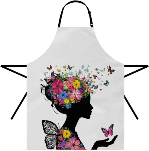 Miniatura 22 de Moslion Apron 31x27 Inch Kitchen Chef Waitress Cook Aprons Bib with Adjustable Neck for Women Men
