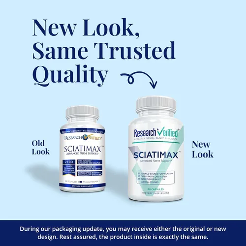 Miniatura 2 de Research Verified Sciatimax - Soporte para ciática y nervios con vitaminas B, magnesio, corydalis, boswellia y ácido alfa lipoico - 60 cápsulas