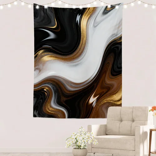Miniatura 23 de Batmerry Abstract Repeat Polyester Tapestry, Tiled Directional Lightweight Wall Hanging High-Definition Print Backdrop For Dorm Room Bedroom Living