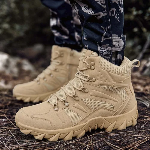 Miniatura 6 de Botas de senderismo ligeras LD para hombre, botas de caza, botas de trabajo, botas tácticas militares, botas de combate