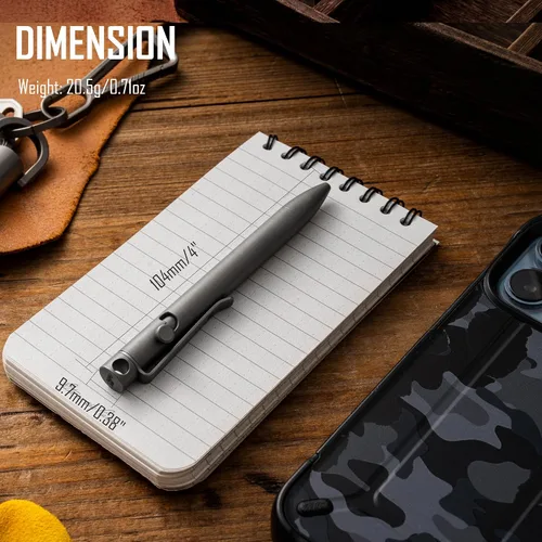 Miniatura 5 de KeyUnity KP03SW Titanium EDC Bolt Action Pen & KA01 Titanium Paracord Bead Bundle