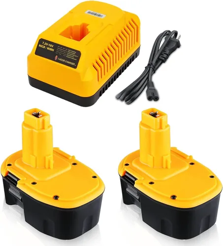 Paquete de 2 baterías DC9091 de 4.8Ah Ni-Mh y cargador DC9310 de repuesto para Dewalt 14.4v batería DW9091 DE9091 DE9092 DE9038 DW9094 DC9091 con