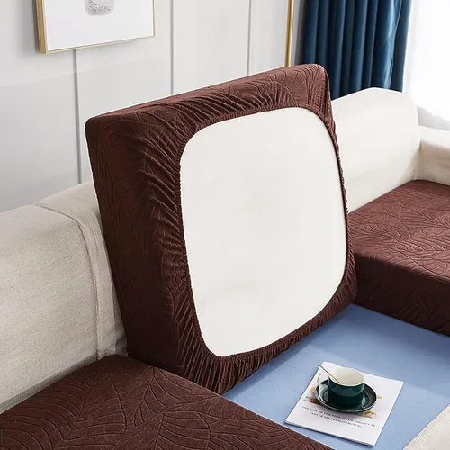 Miniatura 11 de Fundas de cojín impermeables para asiento de sofá, fundas elásticas de cojín de jacquard de elastano, protector de muebles grueso con parte inferior
