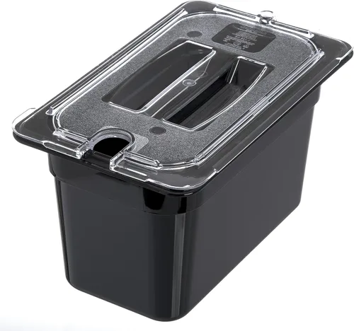 Miniatura 8 de Carlisle FoodService Products 3068203 StorPlus - Sartén para alimentos de cuarto tamaño, policarbonato, 6 pulgadas de profundidad, color negro