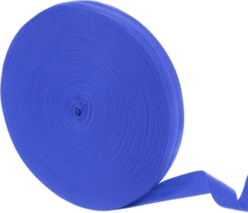Miniatura 41 de uxcell Cinta de sarga de algodón de 50 yardas, cinta de espiga de 3/8 pulgadas para coser ropa, manualidades (azul)