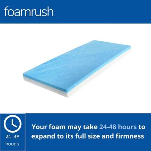 Miniatura 2 de FoamRush Cojín de banco de espuma viscoelástica de gel de 4 x 24 x 48 pulgadas, repuesto de firmeza media