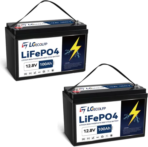 Miniatura 20 de Batería LiFePO4 de 12 V 100 Ah BCI Group 31, batería de litio de 12 V 100 Ah 7000+ciclos profundos, potencia de salida de 1280 Wh, soporte