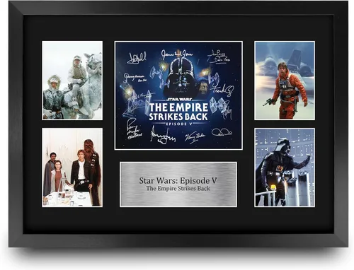 Miniatura 12 de HWC Trading Star Wars Episodio 1 La Amenaza Fantasma Regalos Presentación Impresa Autografiada Montaje para Fans de Recuerdos de Películas - 16" x