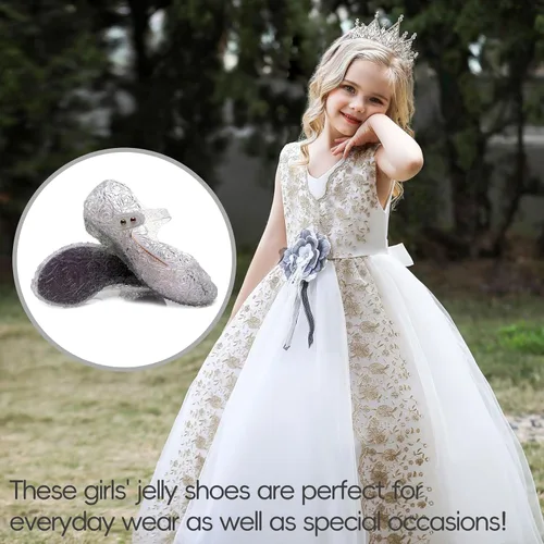 Miniatura 6 de YIBLBOX Zapatos de vestir de princesa con purpurina de Mary Jane para niñas